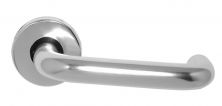 LockMonster Round Rose Aluminium Sprung Lever Furniture