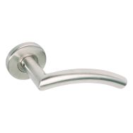 BRITON Curved Mitred Lever on Rose with Round Bar