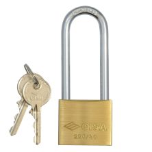 CISA 22011 KD Long Shackle Brass Padlock