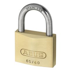 ABUS 65 Series Brass Open Stainless Steel Shackle Padlock