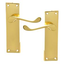 LockMonster Victorian Scroll Plate Mounted Lever Furniture