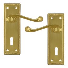 LockMonster Georgian Plate Mounted Lever Furniture