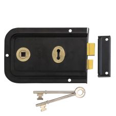 UNION 1445 3 Lever Double Handed Rimlock