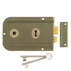 UNION 1445 3 Lever Double Handed Rimlock