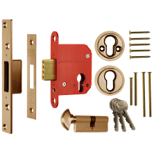 ERA 333 Fortress BS Euro Key & Turn Deadlock With Cylinder