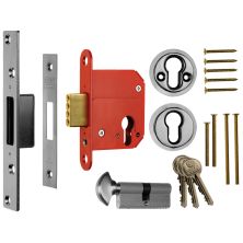 ERA 333 Fortress BS Euro Key & Turn Deadlock With Cylinder