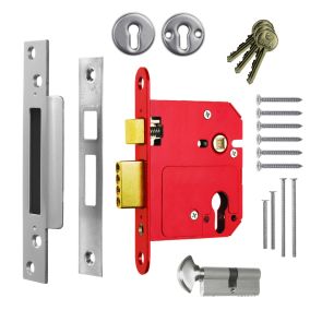 ERA 334 Fortress Fortress BS BS Euro Keyless Egress Key & Turn Sashlock With Cylinder