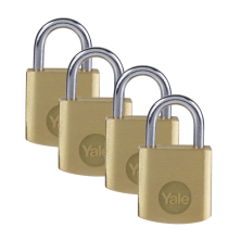 YALE Y110B Brass Open Shackle Padlock