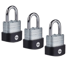 YALE Y125B High Security Laminated Steel Open Shackle Padlock