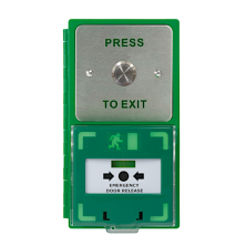 ICS Dual Unit MCP110 Call Point With 19mm Stainless Steel Exit Button