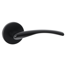 LockMonster URBAN Madison Lever on Round Rose Door Furniture Ebony