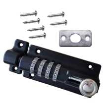 LockMonster Combination Tower Bolt Black