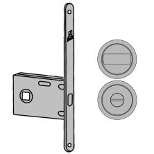 BONAITI SERRATURE Easy Kit Round With G500 To Suit WC Sliding Door