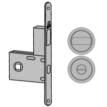 BONAITI SERRATURE Easy Kit Round With G500T To Suit WC Sliding Door