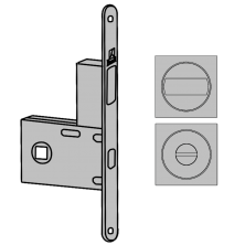 BONAITI SERRATURE Easy Kit Square With G500T To Suit WC Sliding Door